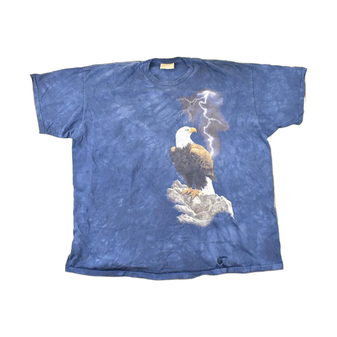 Vintage 1990s The Mountain Bald Eagle Lightning Souvenir T-Shirt Men's XL from propervintagecanada