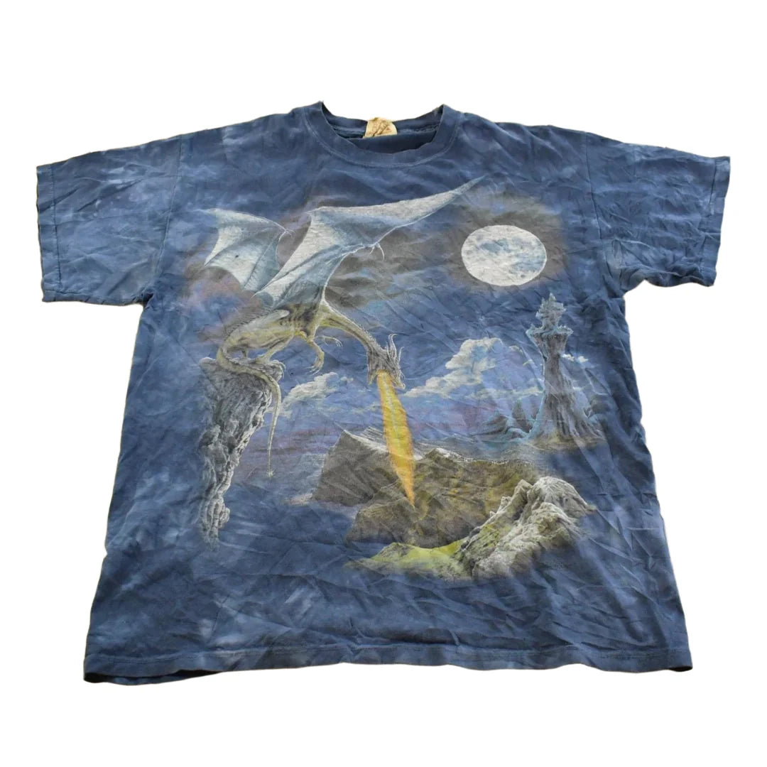Vintage 1990s The Mountain Dragon All Over Print Graphic T-Shirt Men's M from propervintagecanada