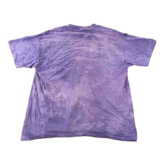 Vintage 1990s The Mountain Native Wolf Theme Tie Dye T-Shirt Men's 2XL from propervintagecanada