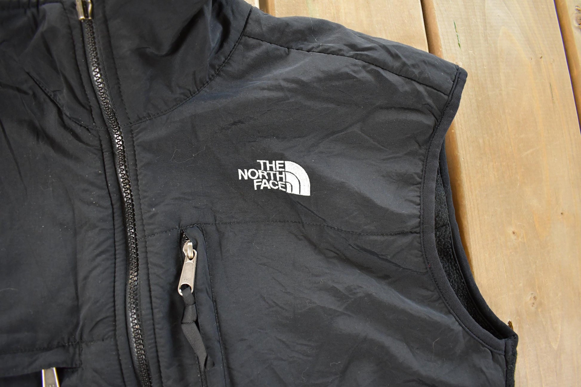 Vintage 1990s The North Face Denali Full Zip Fleece Sweater Vest Men's Small from propervintagecanada
