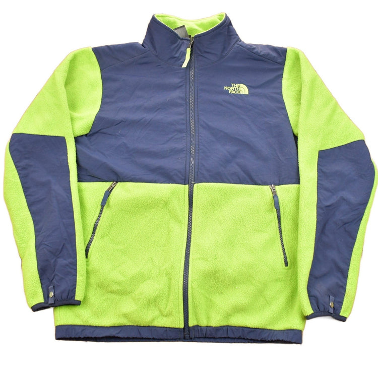 Vintage 1990s The North Face Green & Blue Boys Denali Fleece Sweater Youth XL from propervintagecanada