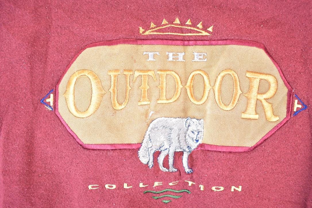 Vintage 1990s The Outdoor Collection Grey Wolf Crewneck Sweatshirt Mens XL from propervintagecanada
