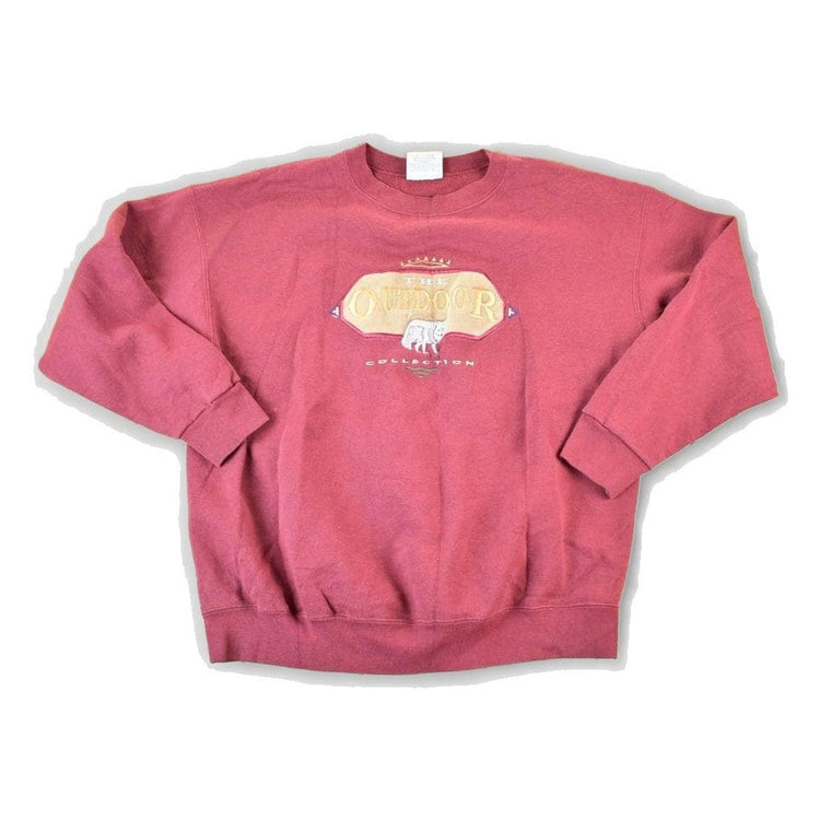 Vintage 1990s The Outdoor Collection Grey Wolf Crewneck Sweatshirt Mens XL from propervintagecanada