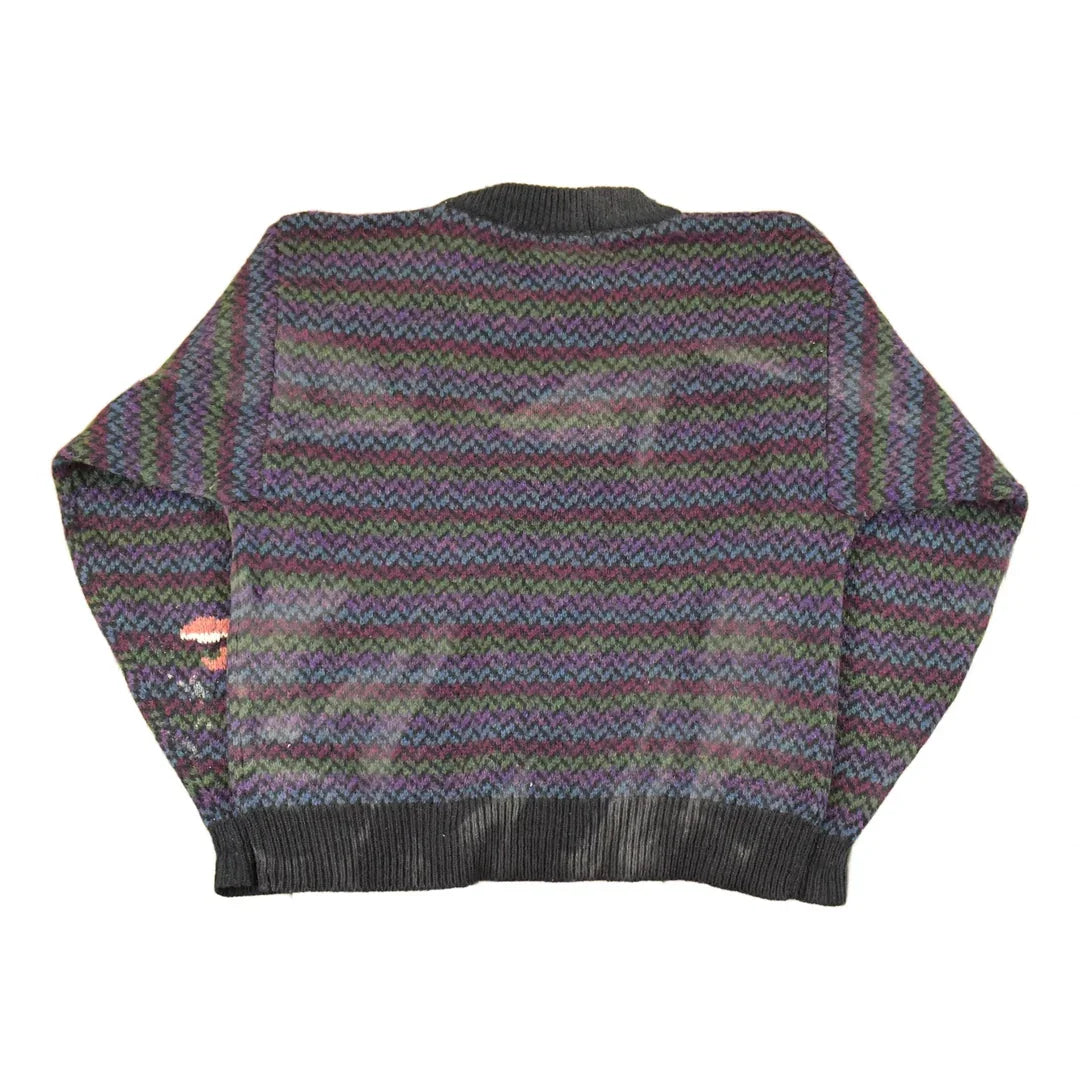 Vintage 1990s The Woolrich Women Jumping Horses Wool Knit Crewneck Sweater Women's L from propervintagecanada