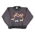 Vintage 1990s The Woolrich Women Jumping Horses Wool Knit Crewneck Sweater Women&