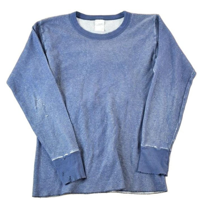 Vintage 1990s Thermal Knit Crewneck Sweatshirt Womens S from propervintagecanada