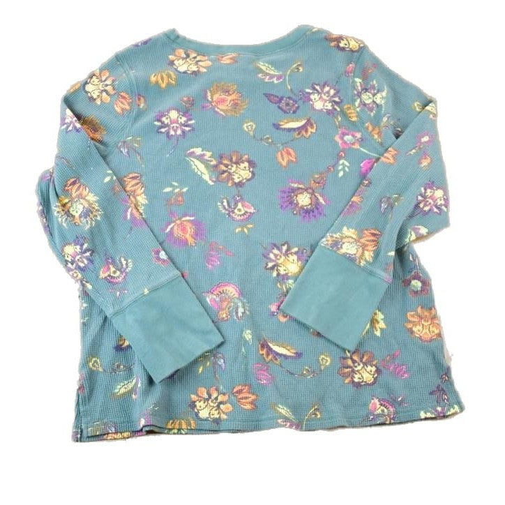 Vintage 1990s Thermal Knit Flower Pattern Crewneck Sweater Men's Large from propervintagecanada