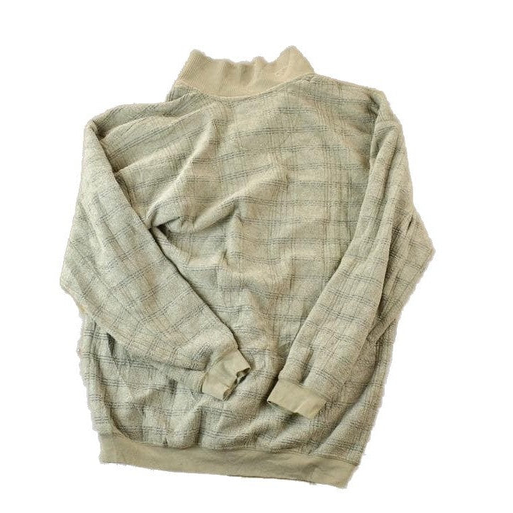 Vintage 1990s Thomson Collared Knit Abstract Pattern Crewneck Sweater Men's Large from propervintagecanada