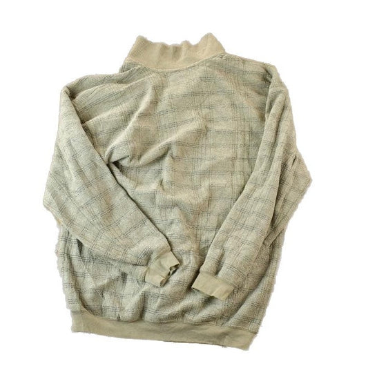 Vintage 1990s Thomson Collared Knit Abstract Pattern Crewneck Sweater Men's Large from propervintagecanada