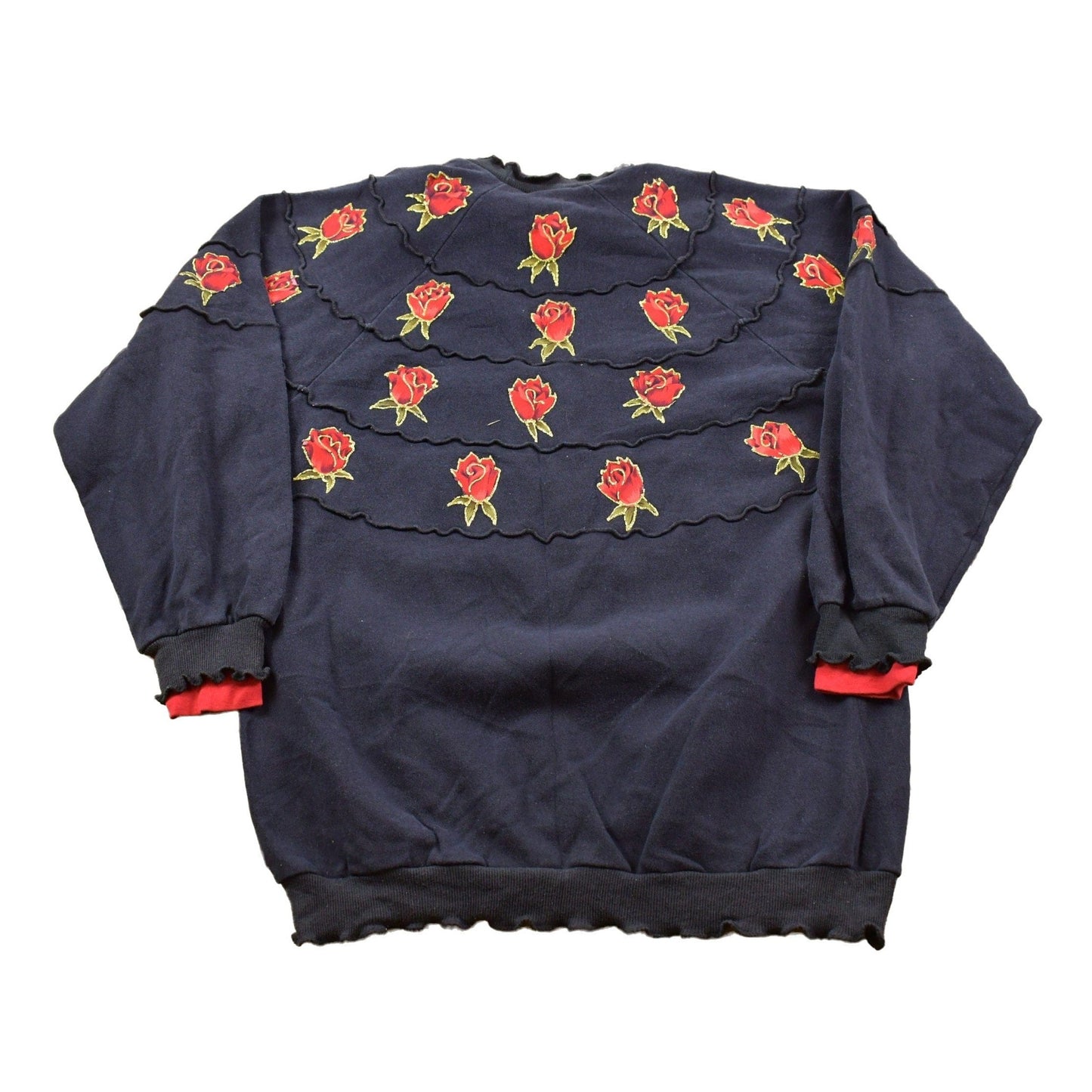 Vintage 1990s Thornton Walker Floral Crewneck Sweatshirt Men's XL from propervintagecanada