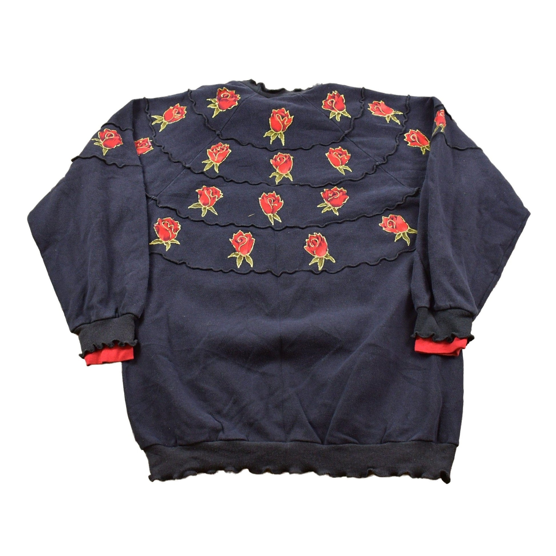 Vintage 1990s Thornton Walker Floral Crewneck Sweatshirt Men's XL from propervintagecanada