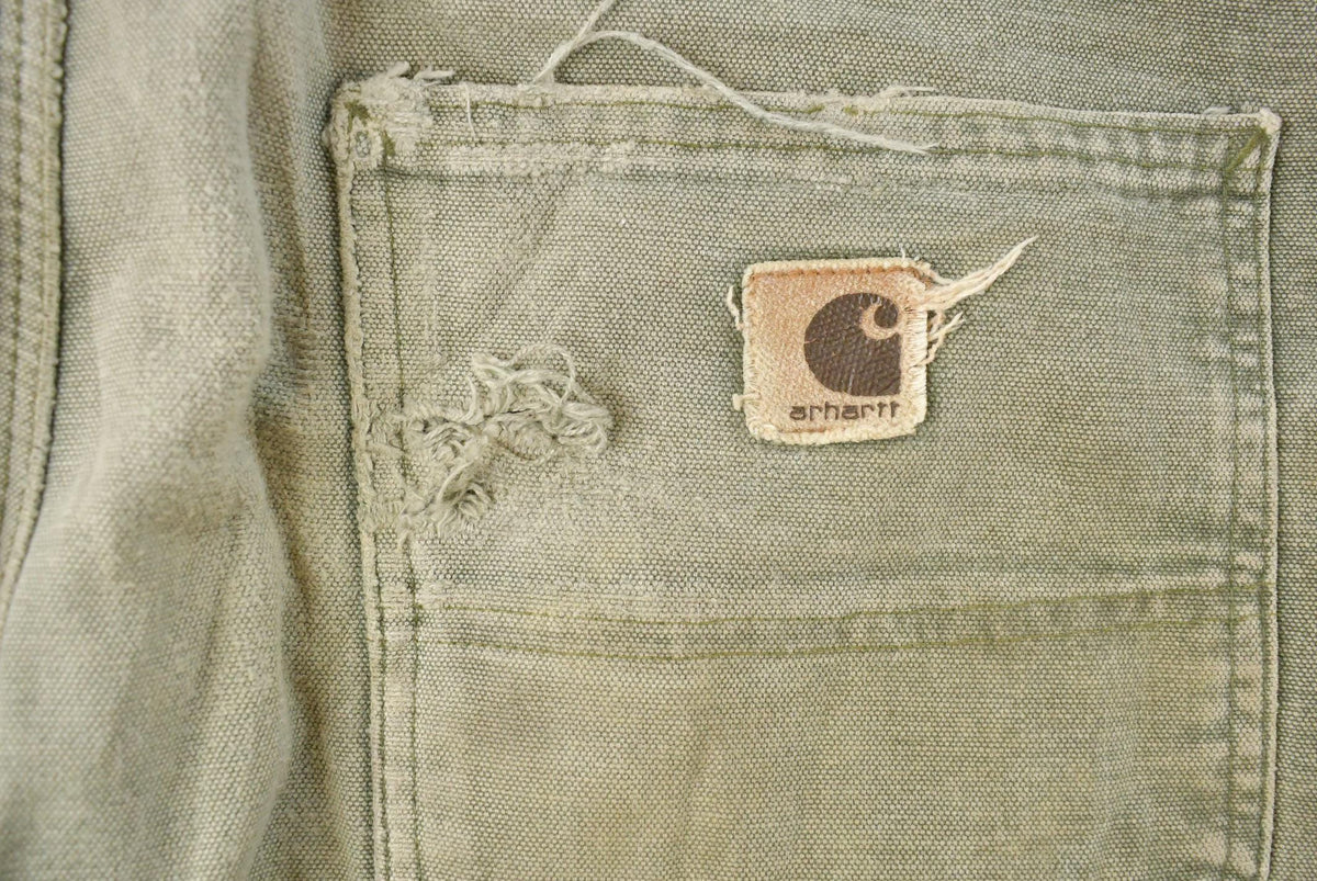 Vintage 1990s Thrashed Carhartt Carpenter Pants Men's 33 x 35.5 from propervintagecanada