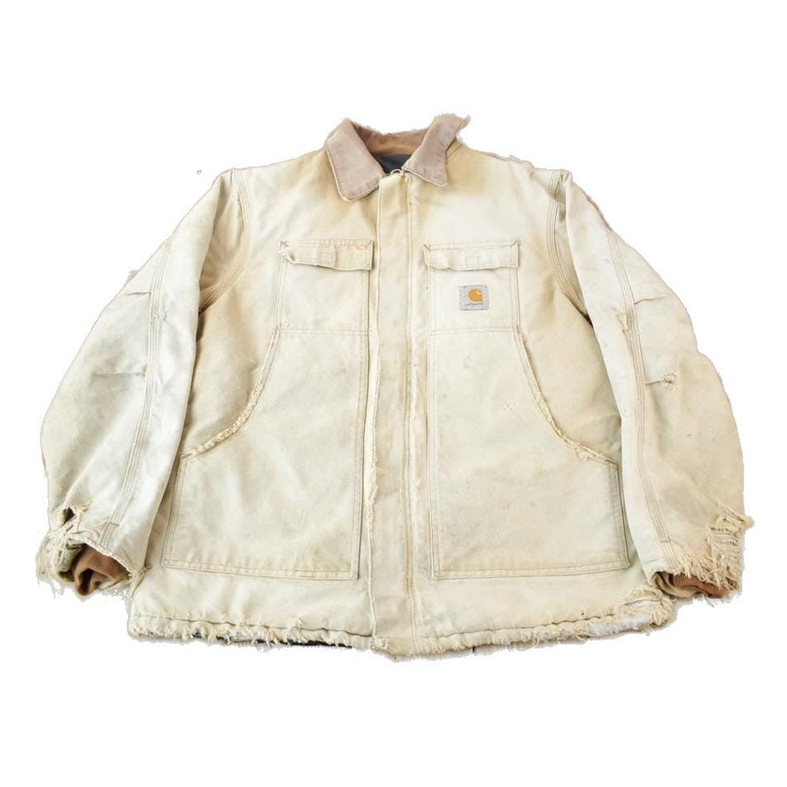 Vintage 1990s Thrashed Carhartt Traditional Work Jacket Men's Large from propervintagecanada