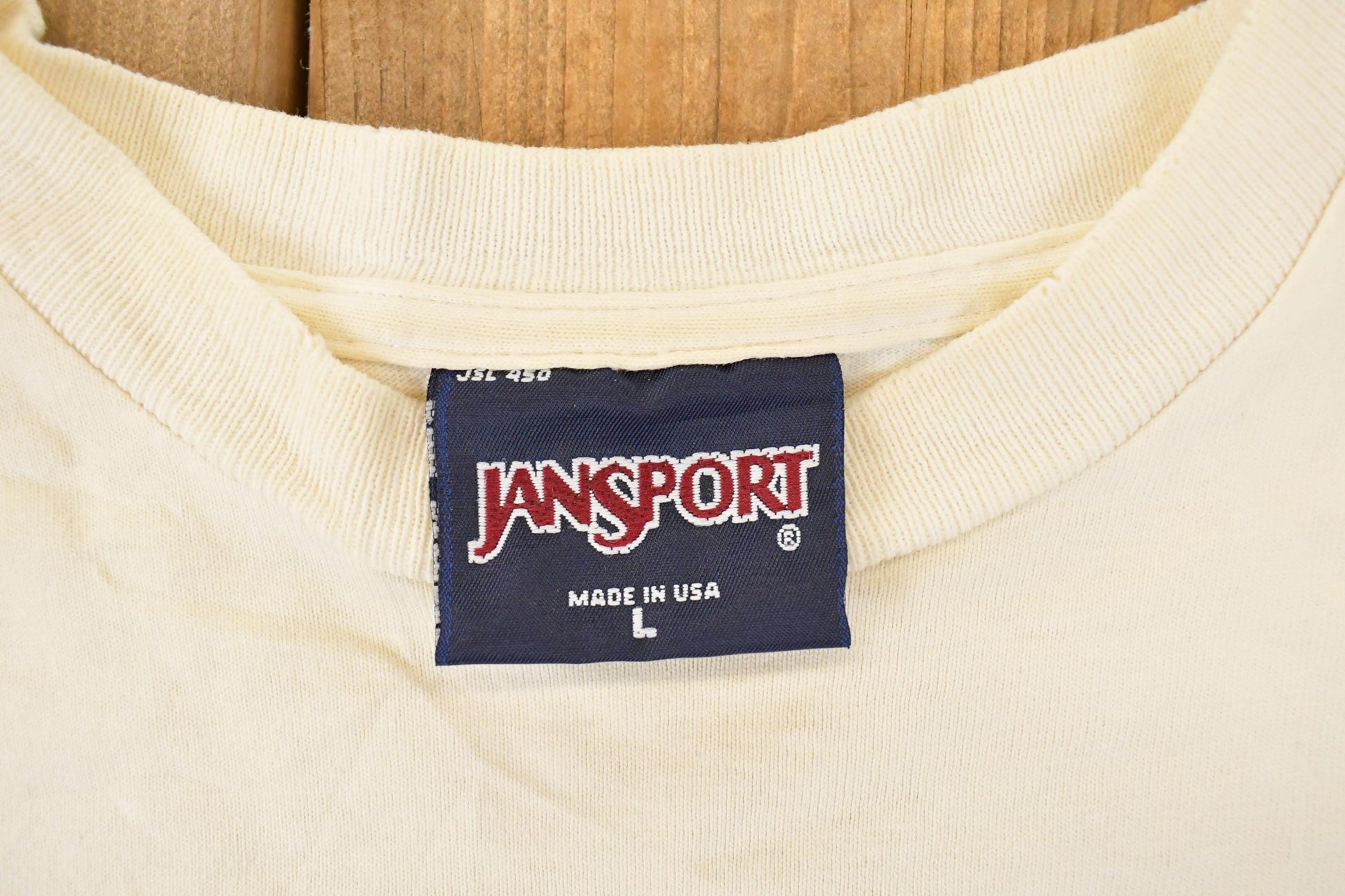 Vintage 1990s Thrashed Jansport St Thomas Tommies Graphic Print Crewneck Shirt Mens L from propervintagecanada