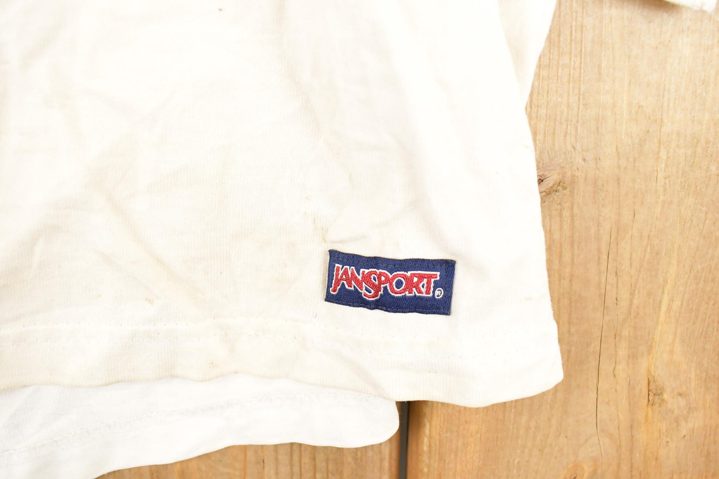 Vintage 1990s Thrashed Jansport St Thomas Tommies Graphic Print Crewneck Shirt Mens L from propervintagecanada