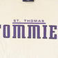 Vintage 1990s Thrashed Jansport St Thomas Tommies Graphic Print Crewneck Shirt Mens L from propervintagecanada