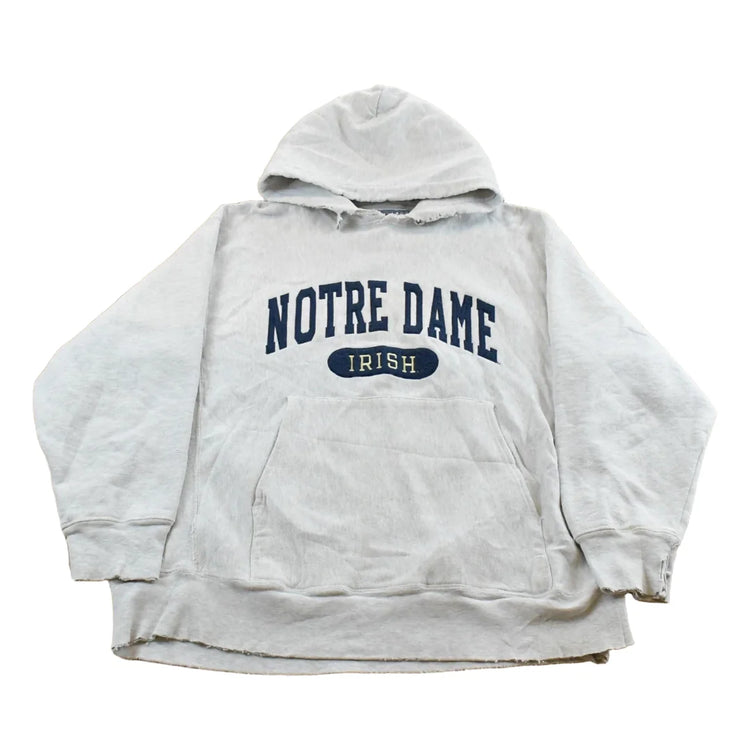 Vintage 1990s Thrashed Notre Dame Fighting Irish Champion Collegiate Hoodie Men's Large from propervintagecanada