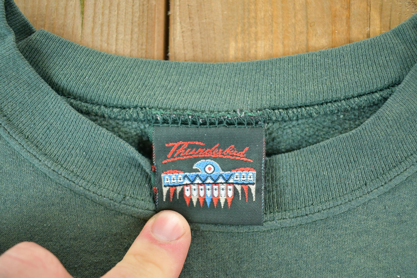 Vintage 1990s Thunderbird Fox Outdoorsman Crewneck Sweatshirt Men's XL from propervintagecanada