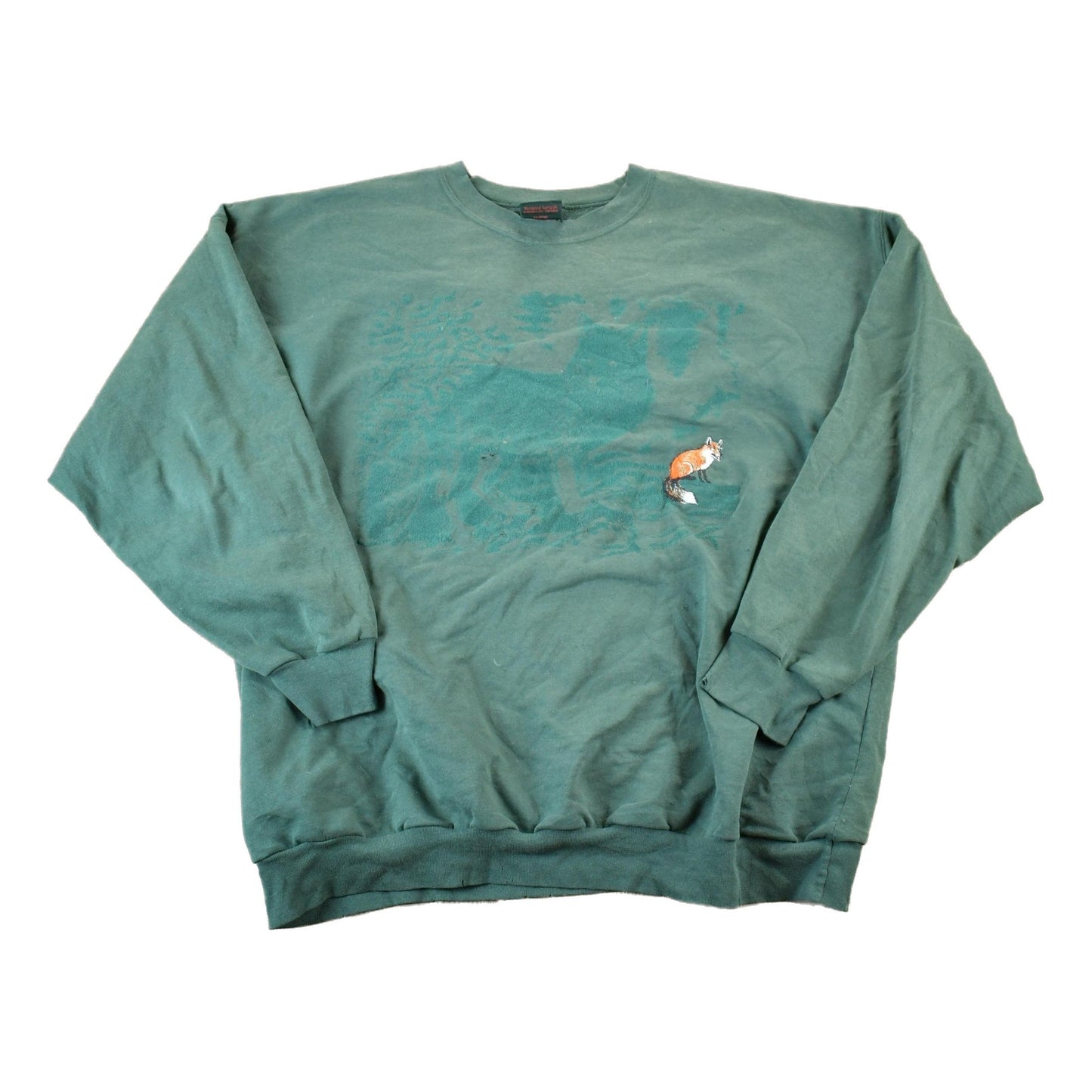 Vintage 1990s Thunderbird Fox Outdoorsman Crewneck Sweatshirt Men's XL from propervintagecanada