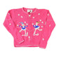Vintage 1990s Tiara Girls Knit Cardigan Embroidered Skating Sweater Youth L from propervintagecanada