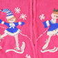 Vintage 1990s Tiara Girls Knit Cardigan Embroidered Skating Sweater Youth L from propervintagecanada