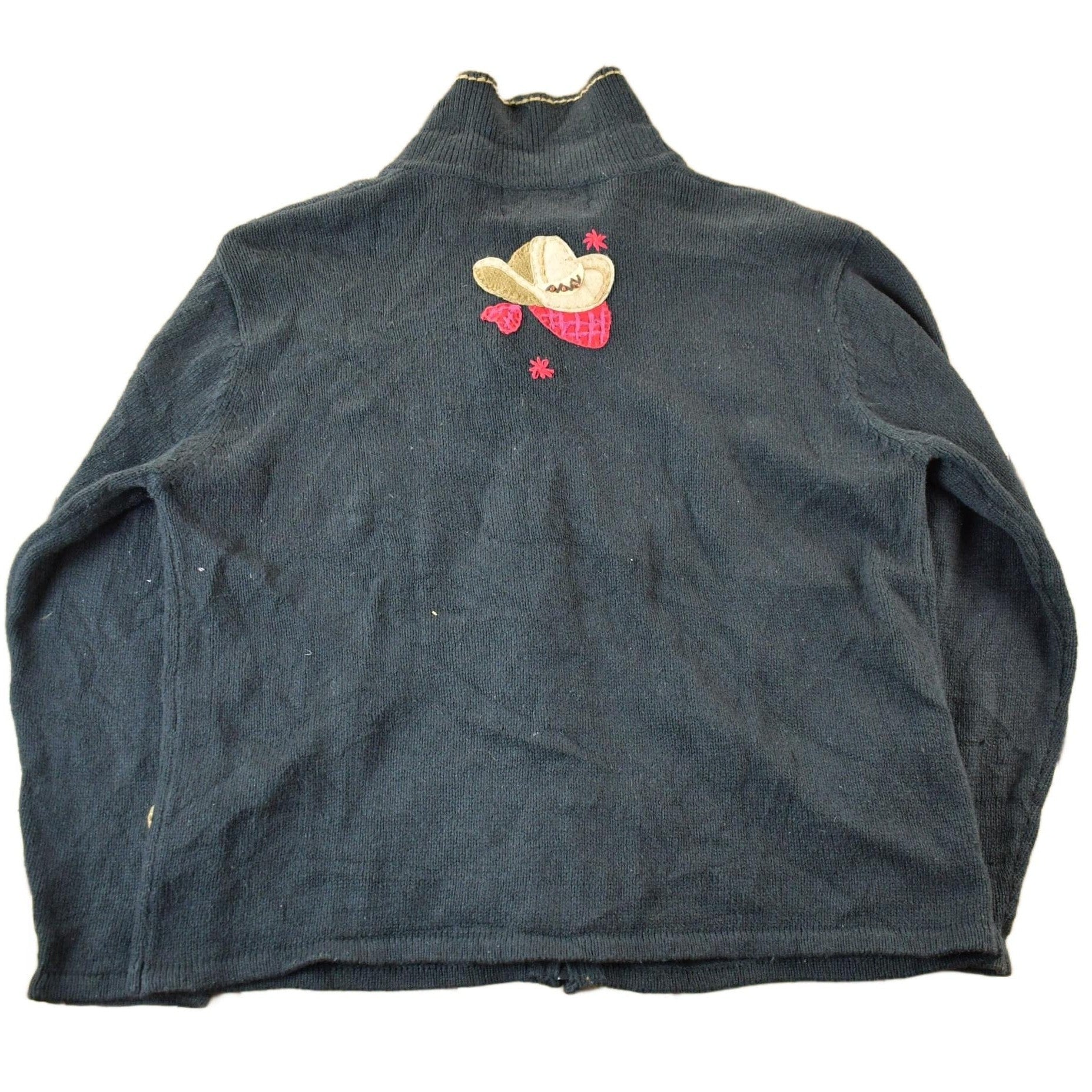 Vintage 1990s Tiara International Western Full Zip Knit Sweater Women's Medium from propervintagecanada