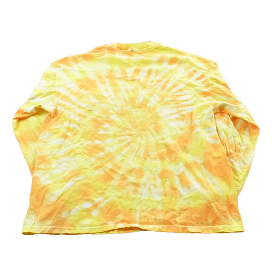 Vintage 1990s Tie Dye Yellow Long Sleeve T-Shirt Mens L from propervintagecanada