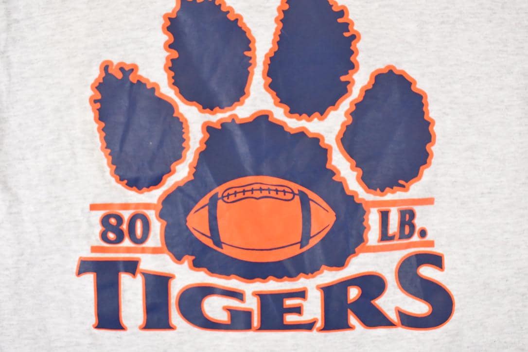 Vintage 1990s Tigers Collegiate T-Shirt Youth L / NCAA Graphic / 90s College / Made in USA / Spellout Tee from propervintagecanada