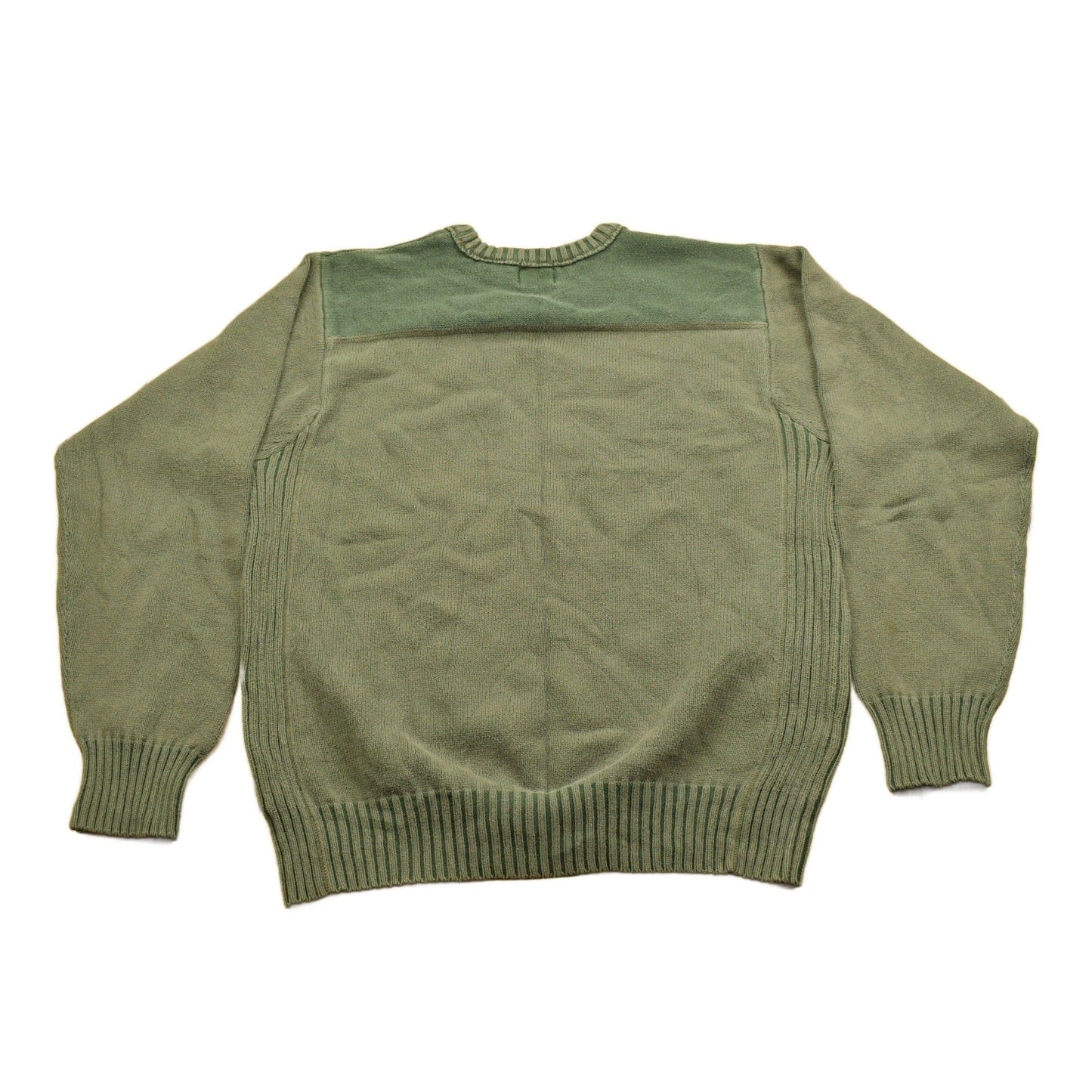Vintage 1990s Timberland Army Green Knit Crewneck Sweatshirt Men's Large from propervintagecanada