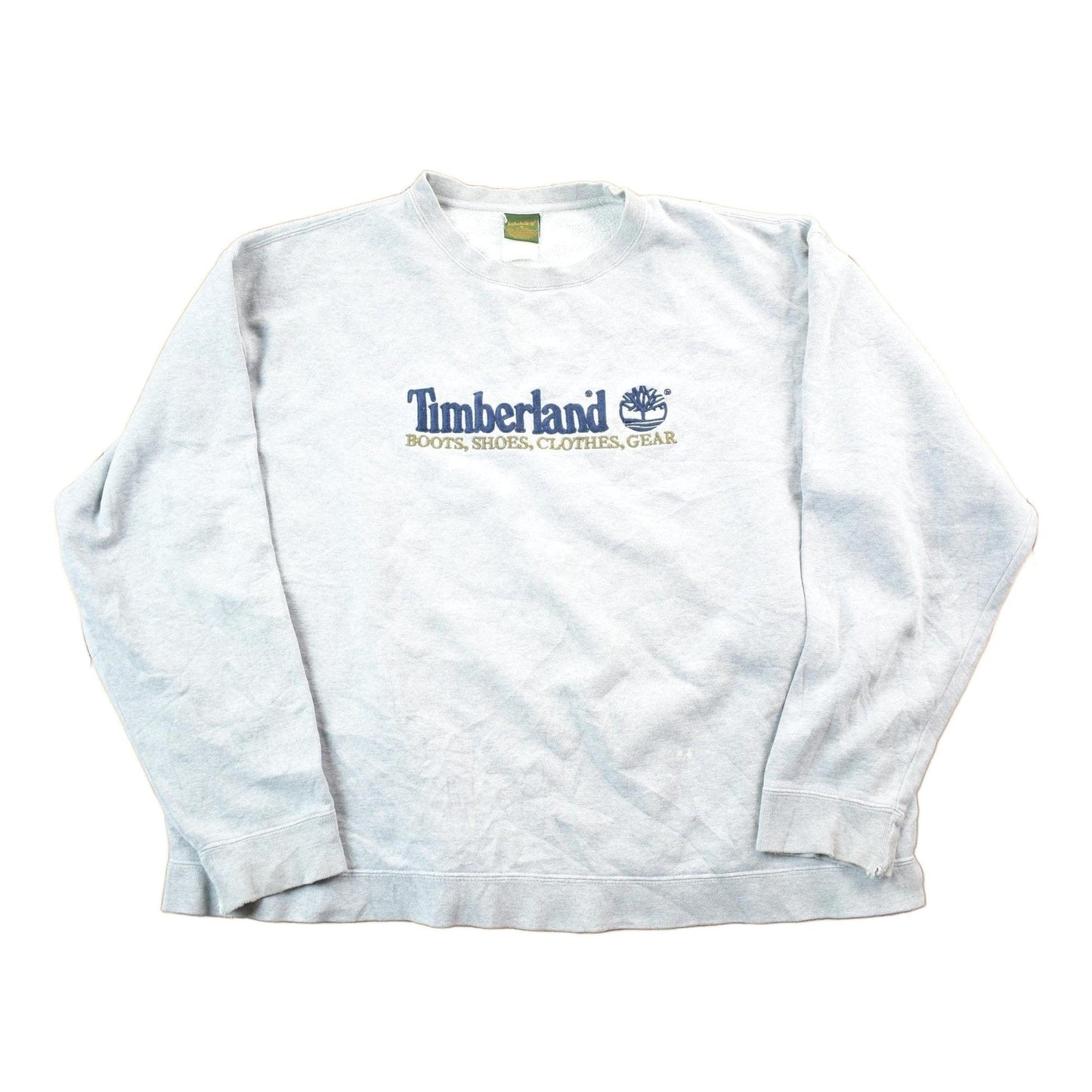 Vintage 1990s Timberland Boots Embroidered Crewneck Sweatshirt Men's XL from propervintagecanada