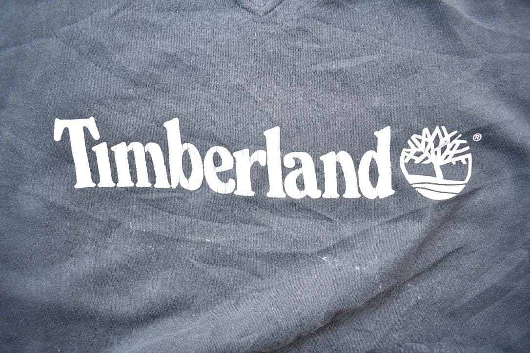 Vintage 1990s Timberland Graphic Print Crewneck Sweatshirt Men's 2XL from propervintagecanada