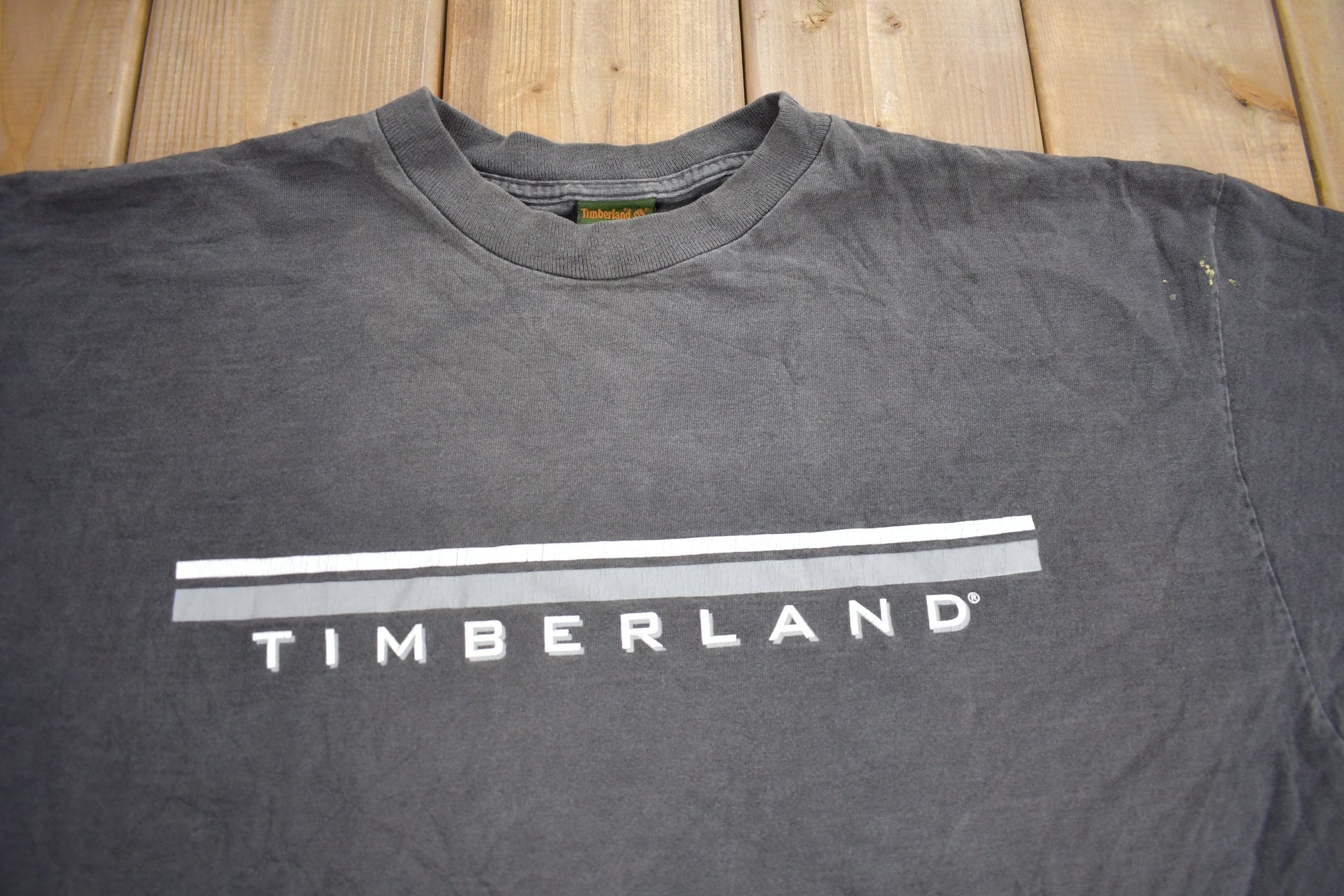 Vintage 1990s Timberland Long Sleeve Graphic T Shirt Men's XL from propervintagecanada