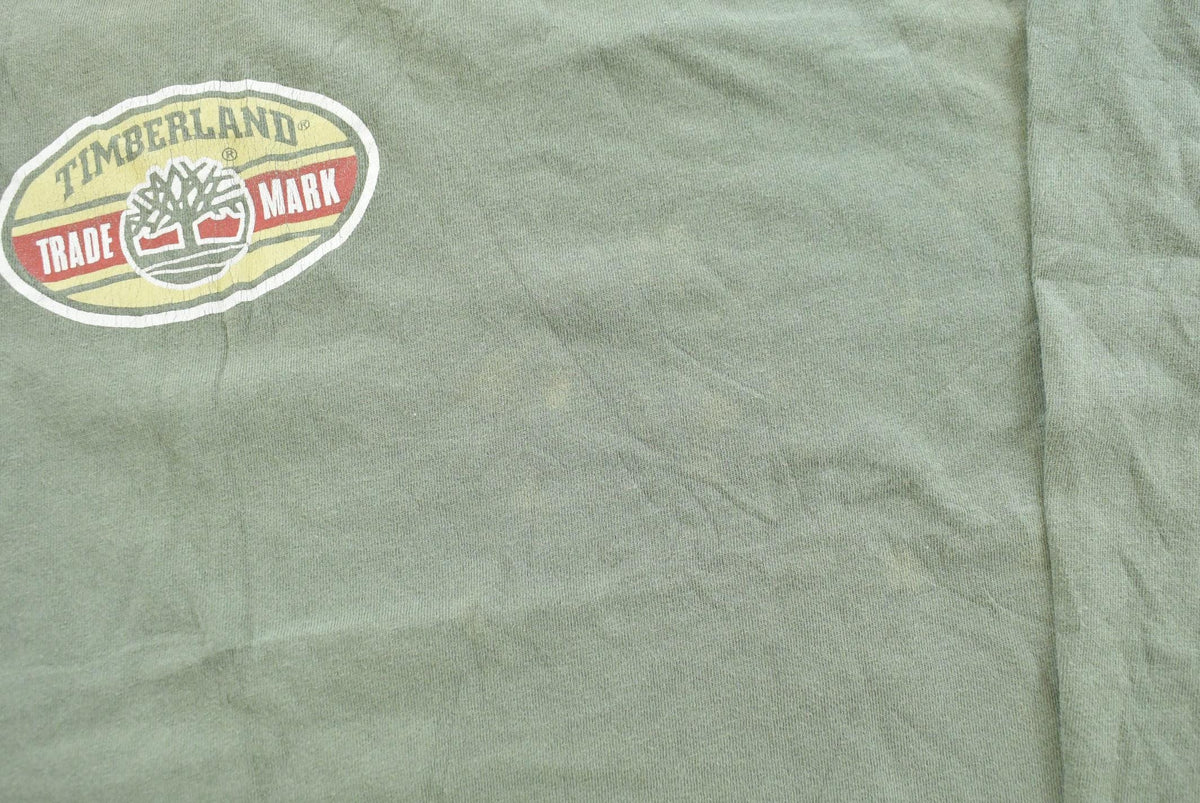 Vintage 1990s Timberland Long Sleeve Graphic T-Shirt Men's XL from propervintagecanada