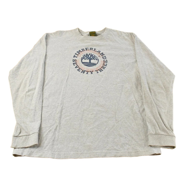 Vintage 1990s Timberland Long Sleeve Graphic T-Shirt Mens L from propervintagecanada