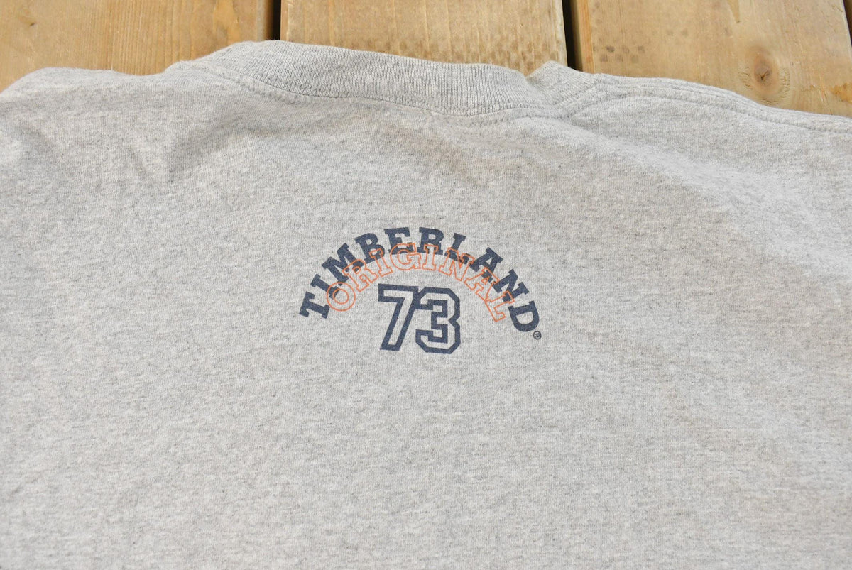Vintage 1990s Timberland Long Sleeve Graphic T-Shirt Mens L from propervintagecanada