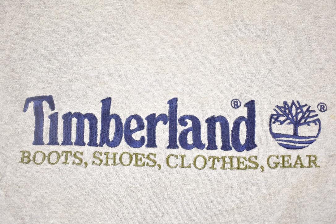 Vintage 1990s Timberland Outdoorsman Souvenir Crewneck Sweatshirt Men's XXL from propervintagecanada