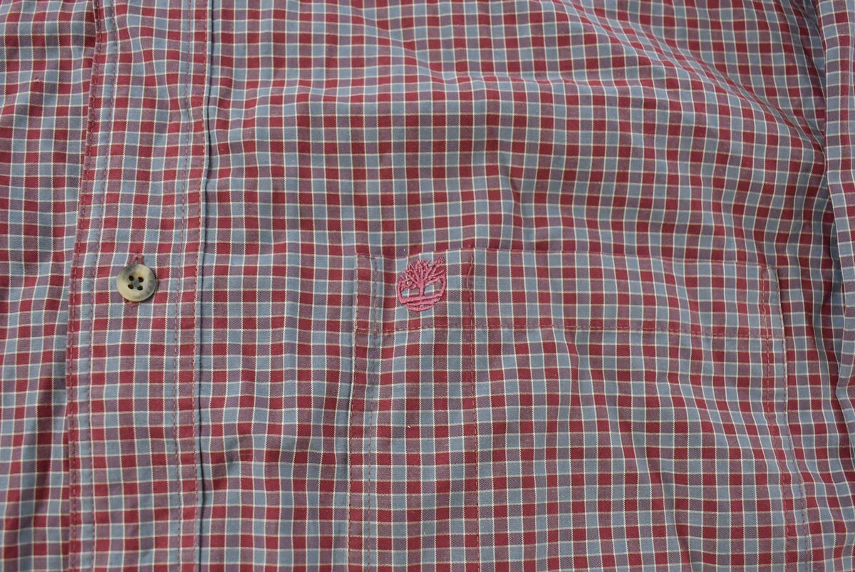 Vintage 1990s Timberland Plaid Button Up Shirt Men's XL from propervintagecanada