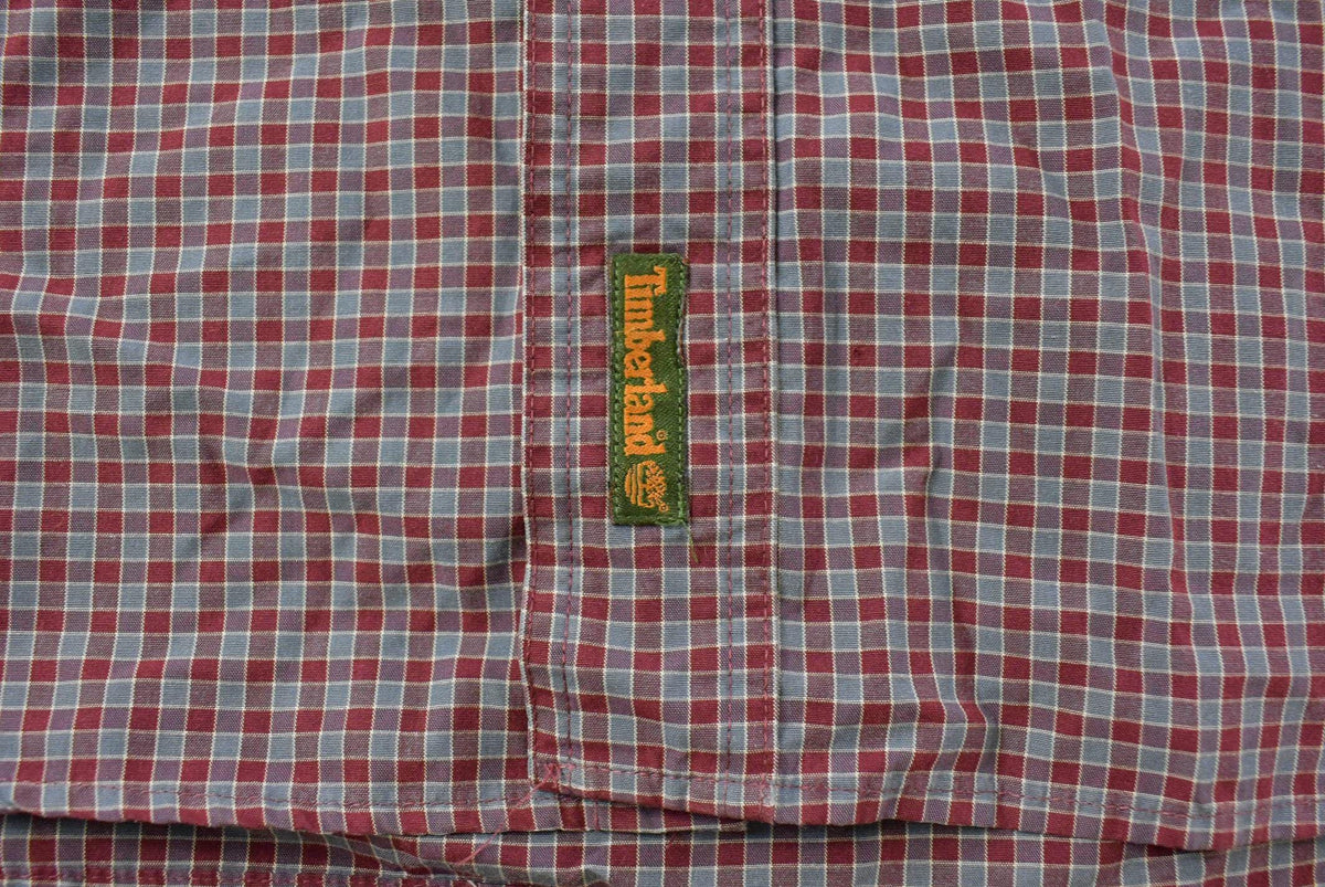 Vintage 1990s Timberland Plaid Button Up Shirt Men's XL from propervintagecanada