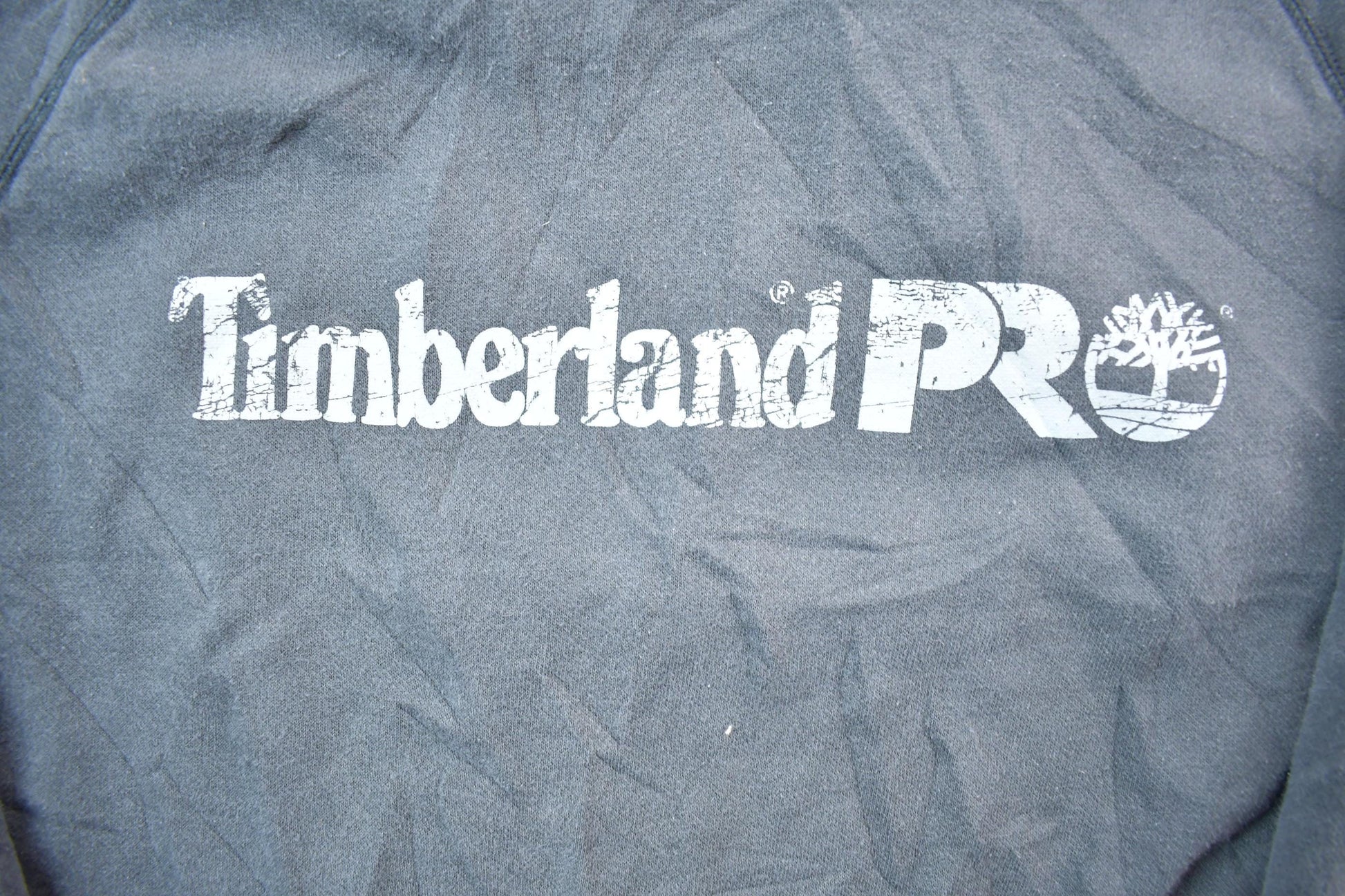 Vintage 1990s Timberland Pro Distressed Crewneck Sweatshirt Men's Large from propervintagecanada