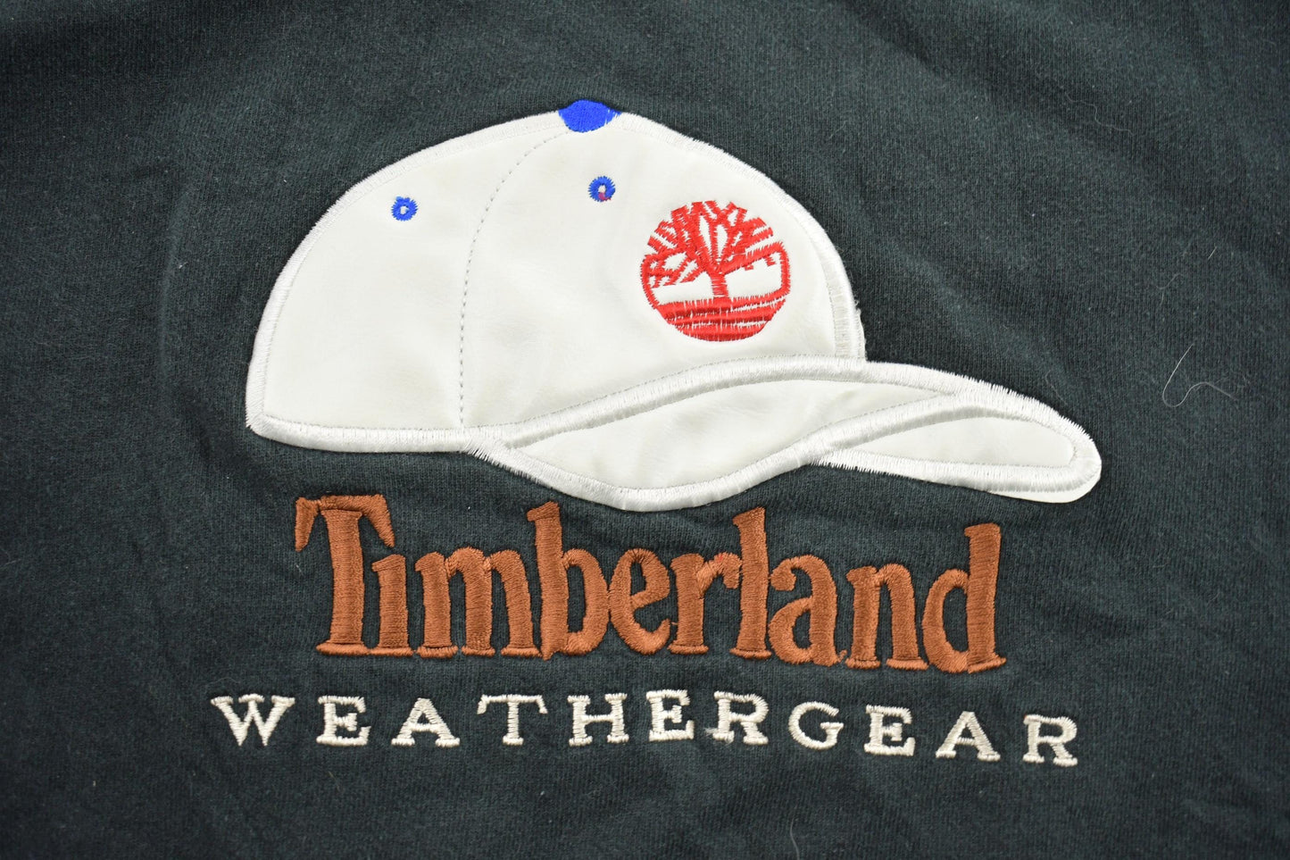 Vintage 1990s Timberland Weathergear Ball Hat Embroidered Crewneck SweatshirtMen's Medium from propervintagecanada