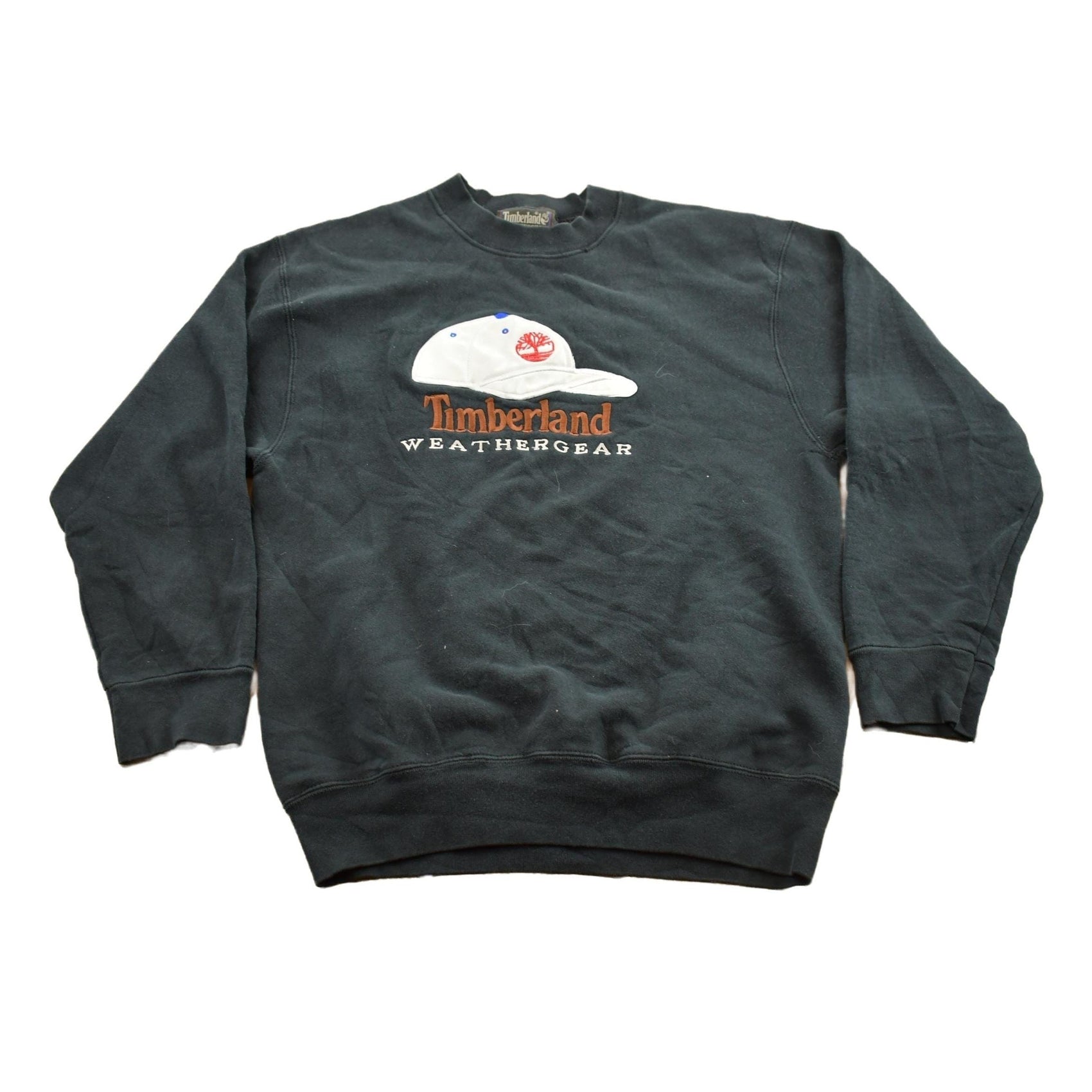 Vintage 1990s Timberland Weathergear Ball Hat Embroidered Crewneck SweatshirtMen's Medium from propervintagecanada