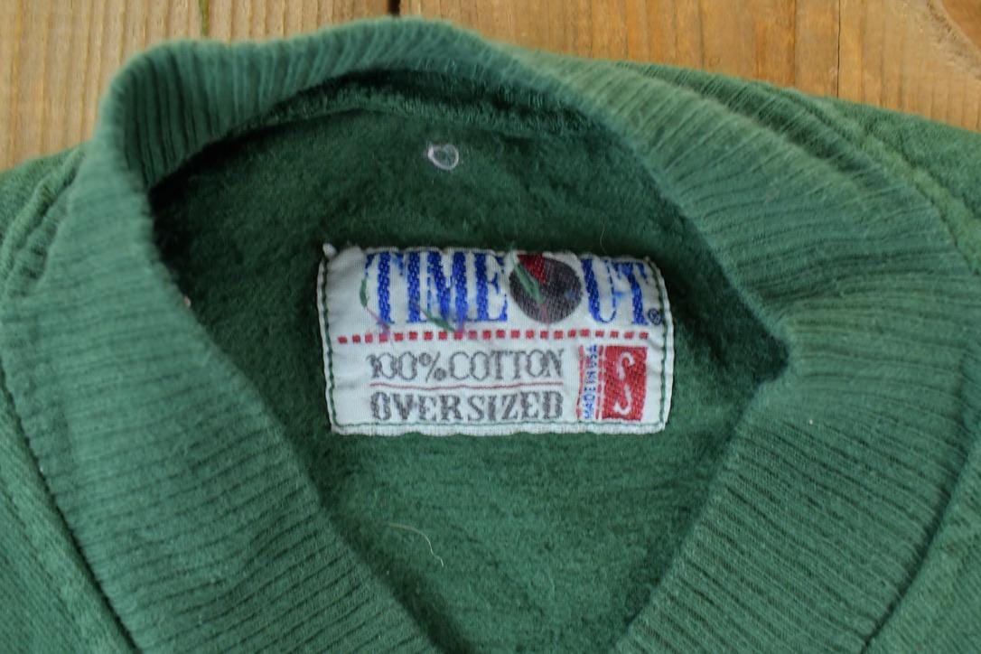 Vintage 1990s Timeout 100% Cotton Button Up Souvenir Crewneck Sweatshirt Men's Large from propervintagecanada
