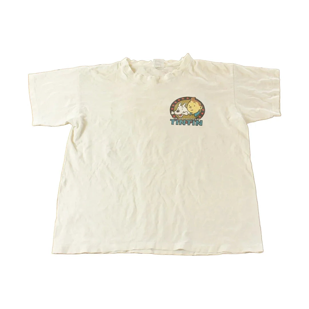 Vintage 1990s Tintin The Blue Lotus Graphic T-Shirt Men's Large from propervintagecanada
