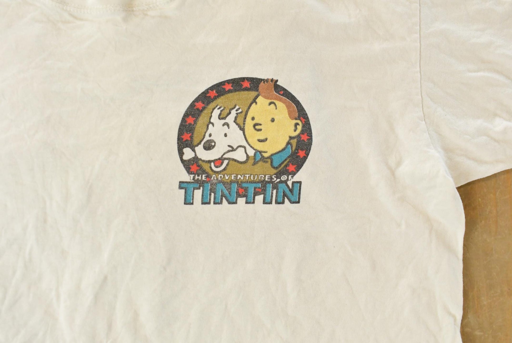 Vintage 1990s Tintin The Blue Lotus Graphic T-Shirt Men's Large / 90s Souvenir Tee / Cartoon Promo / Graphic T-Shirt / Single Stitch from propervintagecanada