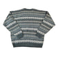 Vintage 1990s TipTop Classics Knit Abstract Pattern Crewneck Sweater Made In Canada Men's Medium from propervintagecanada