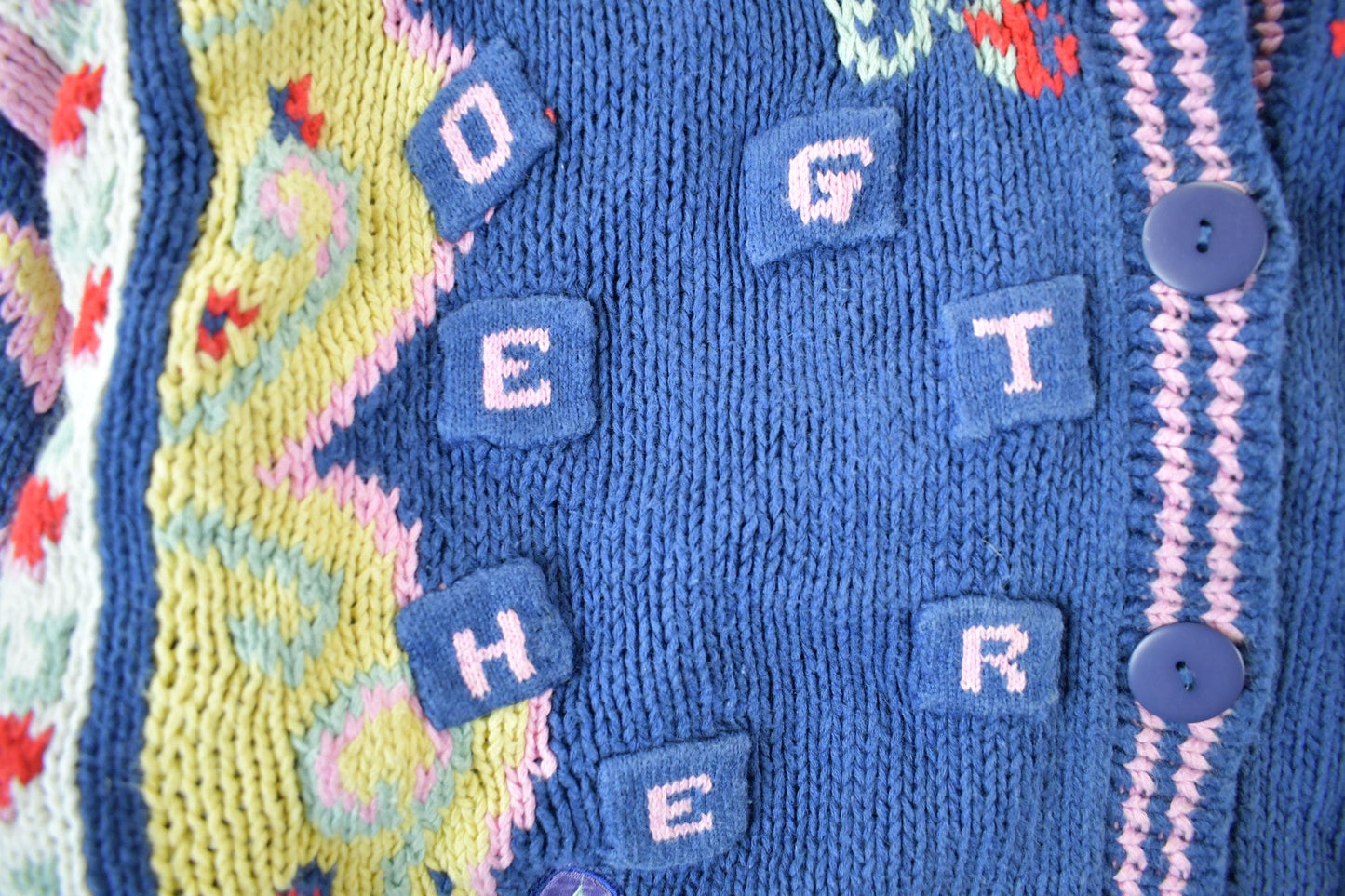 Vintage 1990s Together Knit Cardigan Women's Medium from propervintagecanada