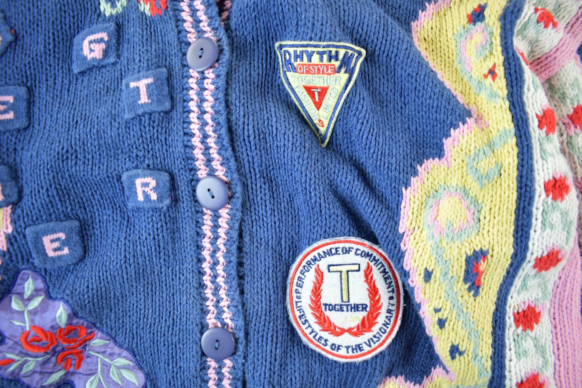 Vintage 1990s Together Knit Cardigan Women's Medium from propervintagecanada