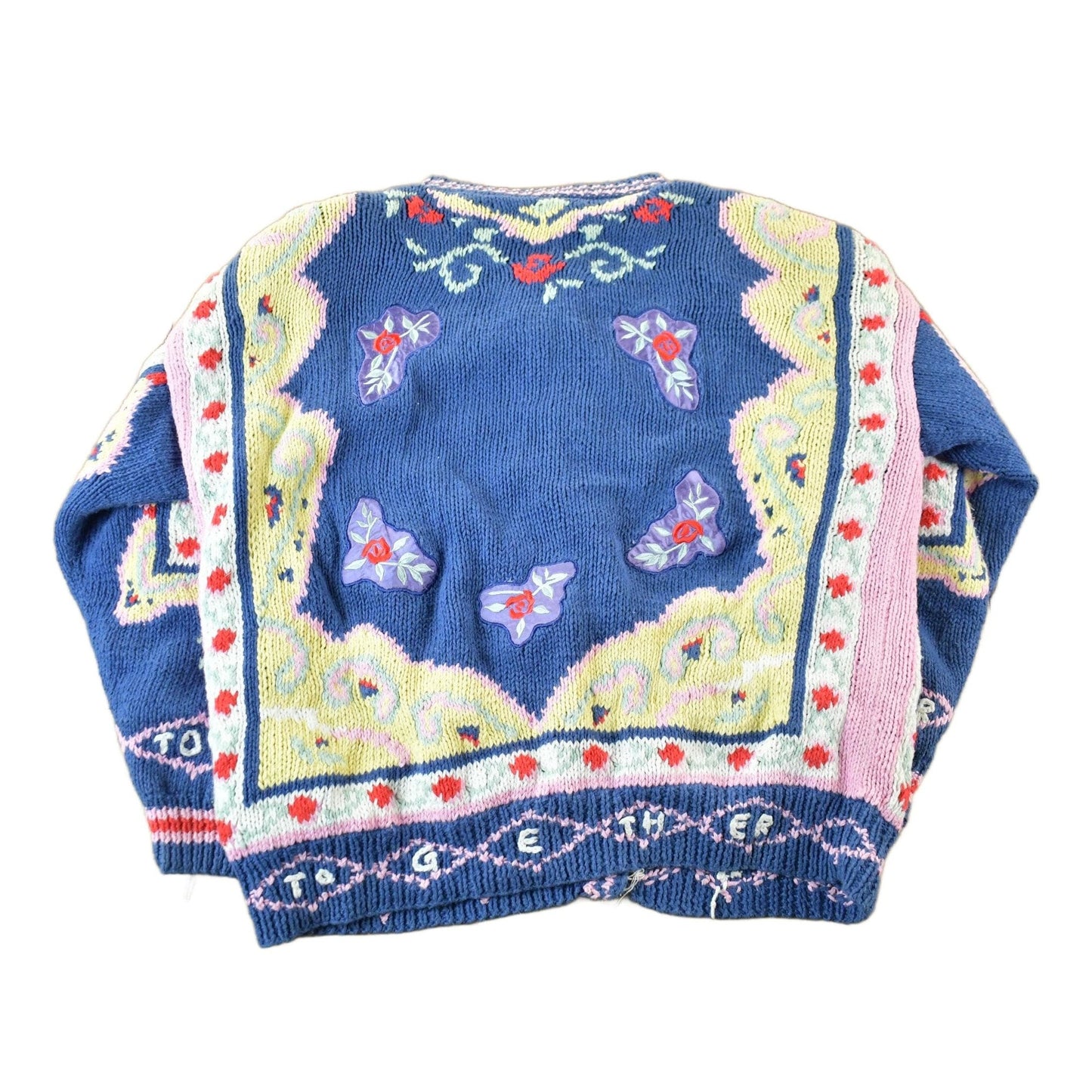 Vintage 1990s Together Knit Cardigan Women's Medium from propervintagecanada