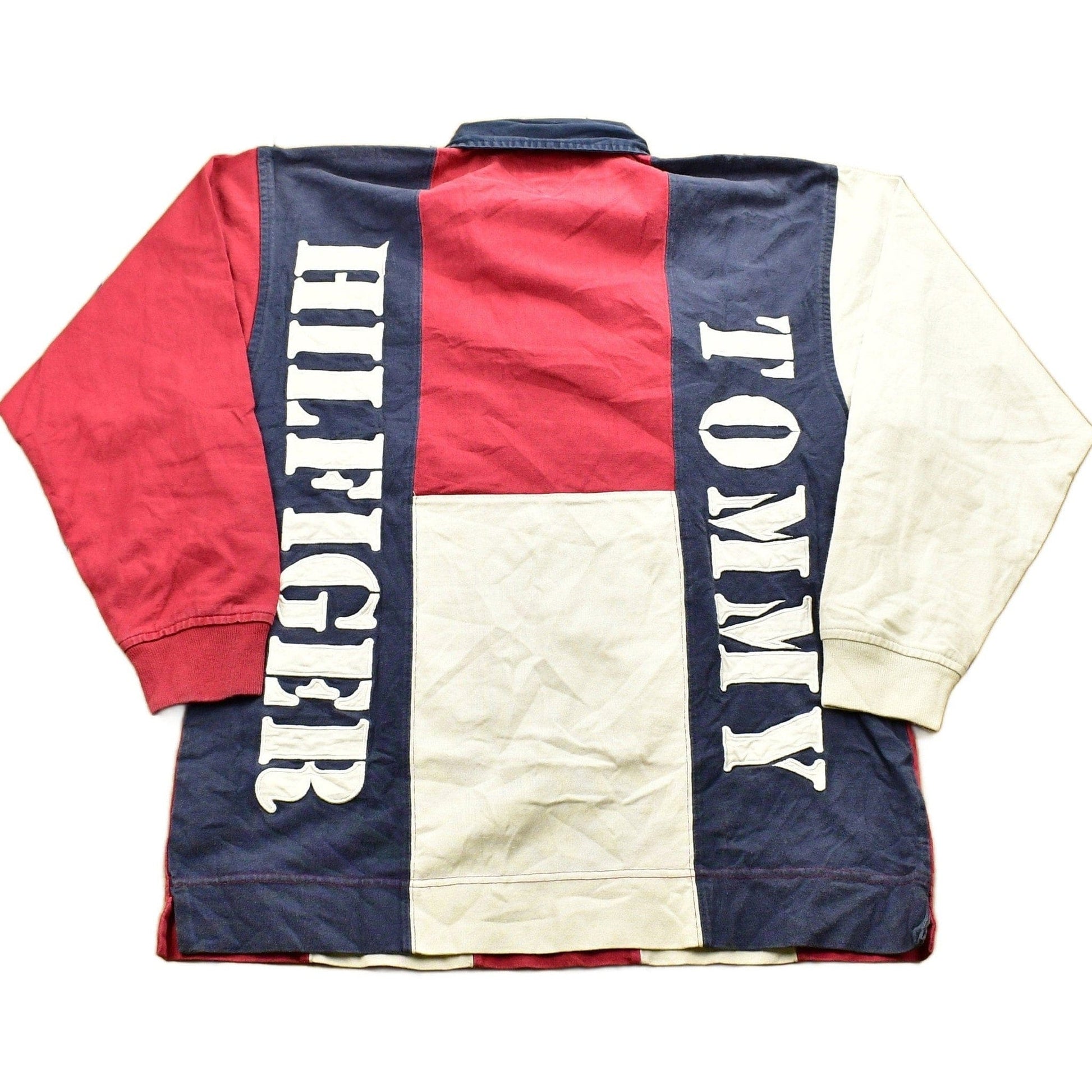 Vintage 1990s Tommy Hilfiger American Flag Rugby Shirt Classic from propervintagecanada