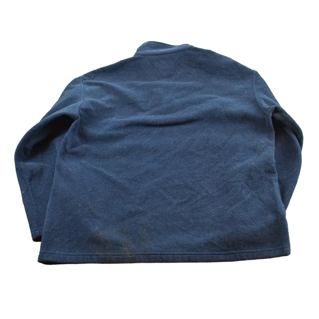 Vintage 1990s Tommy Hilfiger Athletics Spellout Quarter Zip Fleece Sweater Men's XL from propervintagecanada